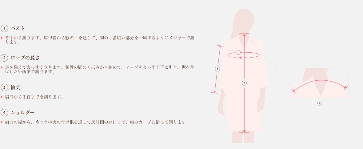 ローブ 採寸ガイド